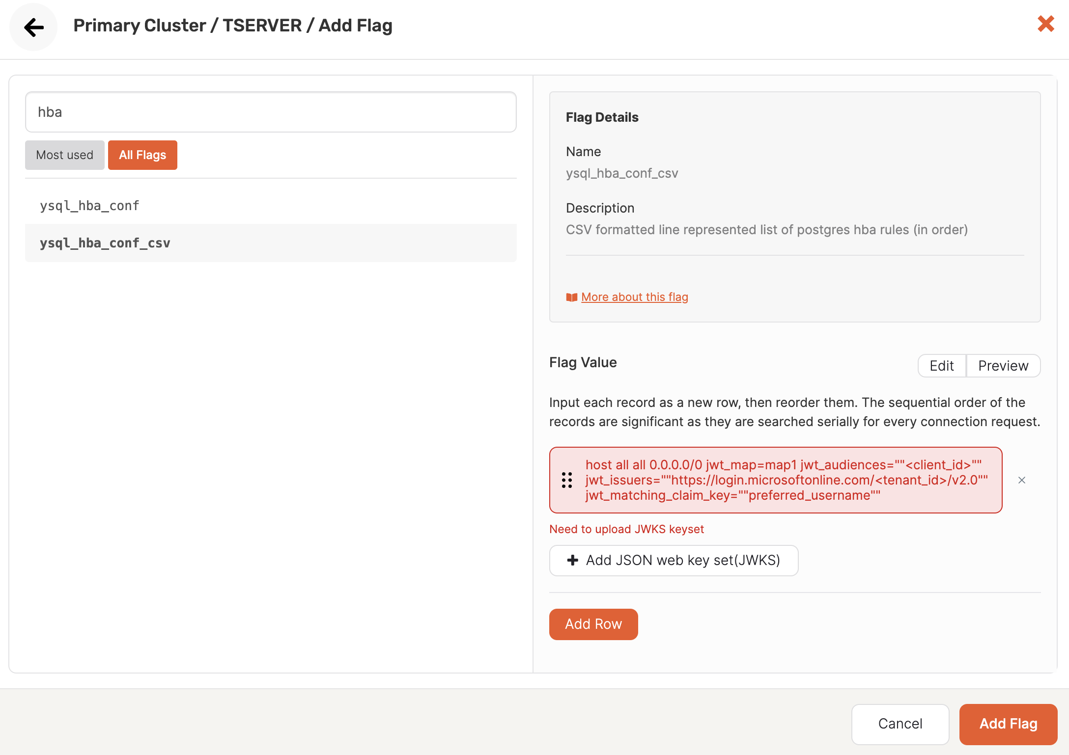 Configuring ysql_hba_conf_csv flag for OIDC